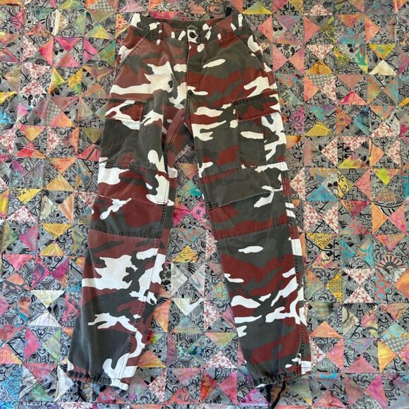 Rothco BDU Pants Mens Size Small Regular Red Camo Military Tactical Worn In - Picture 3 of 7